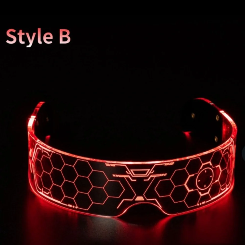 2 way Style LED Luminous Sci-fi party glasses